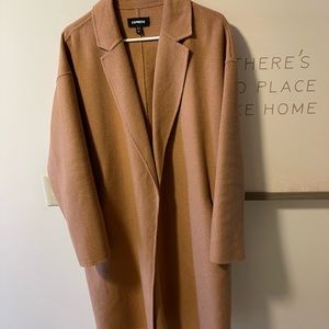 Express Belted Faux Wool Jacket
